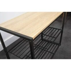 3 Tier Shoe Rack Black Metal With Natural Wood - Brightroom™ -Brightroom Home Storage Solutions GUEST 013d69be 4814 4e67 a4fd 7c871da78098