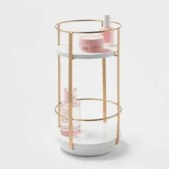 10" X 5.7" Round Metal Countertop Turntable Brass - Brightroom™ -Brightroom Home Storage Solutions GUEST 0f7b8890 6df4 4606 9fa9 246d6098805b