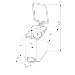 10L Stainless Slim Step Trash Can - Brightroom™ -Brightroom Home Storage Solutions GUEST 10927746 ac0a 4425 b0b7 84003a4c5262