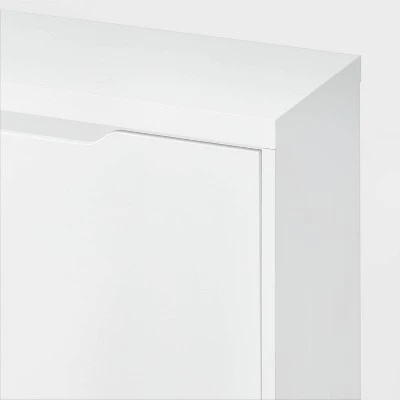 Laminate Pivot Open Shoe Cabinet White - Brightroom™ 4 Laminate Pivot Open Shoe Cabinet White - Brightroom™ - Image 2