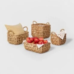 Rectangular Twisted Open Checkered Weave Basket - Brightroom™ -Brightroom Home Storage Solutions GUEST 201761e9 c2f6 4214 a69a 5b0470d995d6 1