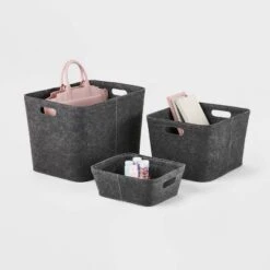 Felt Basket With Stitching - Brightroom™ -Brightroom Home Storage Solutions GUEST 28a9503f a4a1 4ba4 a7de 0e2505b67450