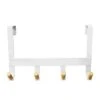Mixed Material Over The Door 4 Hooks Rail Light Wood On Matte White - Brightroom™ -Brightroom Home Storage Solutions GUEST 3a8b2c5c ed67 4935 a154 d8918b7c1380