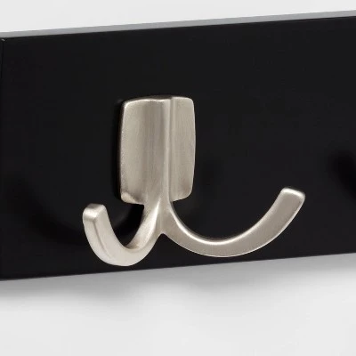 Modern Octopus 5 Rail Nickel Hooks Black - Brightroom™ 4 Modern Octopus 5 Rail Nickel Hooks Black - Brightroom™ - Image 2