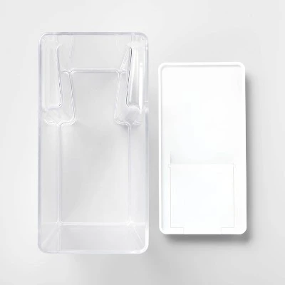 8"W X 4"D X 11.5"H Plastic Food Storage Container With Snap Lid Clear - Brightroom™ 3 8"W X 4"D X 11.5"H Plastic Food Storage Container With Snap Lid Clear - Brightroom™ - Image 2