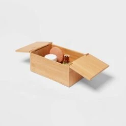 6" X 9" X 4" Rectangular Hinge Lid Bamboo Countertop Organizer - Brightroom™ -Brightroom Home Storage Solutions GUEST 448d43d4 ccde 4178 8ab1 21a8ac437e38