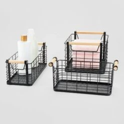 Wire Natural Wood Handles Milk Crate - Brightroom™ -Brightroom Home Storage Solutions GUEST 4a155be8 99e8 4d0e bd95 eeeb004429f9
