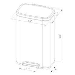 45L Rectangular Step Trash Can - Brightroom™ -Brightroom Home Storage Solutions GUEST 4a2ac669 6c4c 4843 a3d3 992611e508bc