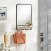 Metal Entryway Organizer With Mirror Large Natural - Brightroom™ -Brightroom Home Storage Solutions GUEST 5e858200 dcee 4e13 ada7 8dacd0a986cf