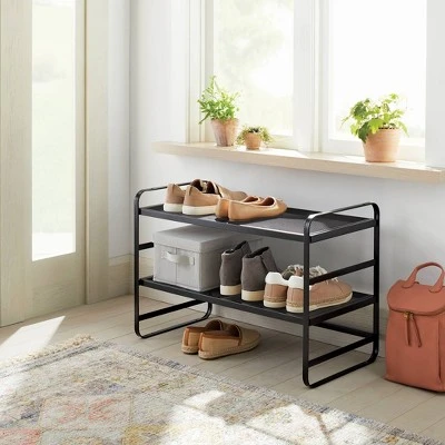 2 Tier Shoe Rack Metal Mesh - Brightroom™ 3 2 Tier Shoe Rack Metal Mesh - Brightroom™