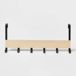 Large Over The Door Hook With Wood 6 Hooks - Brightroom™ -Brightroom Home Storage Solutions GUEST 6e3d4c8e 1b64 444c b060 7ff56ecf7122