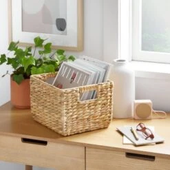 Brightroom Home Storage Solutions 32 Woven Water Hyacinth Milk Crate - Brightroom™