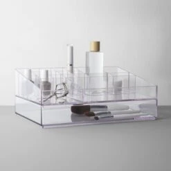 Bathroom Plastic Extra Large Cosmetic Organizer Clear - Brightroom™ 9 Bathroom Plastic Extra Large Cosmetic Organizer Clear - Brightroom™ -Brightroom Home Storage Solutions GUEST 7699a630 77d0 4c15 991b 3a57e72f815a