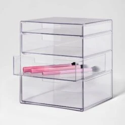 4 Drawer Stackable Countertop Organizer Clear - Brightroom™ -Brightroom Home Storage Solutions GUEST 7c60f282 599e 4e9d 98d3 73247b19dd62