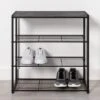 4 Tier Shoe Rack Black Metal With Black Oak Wood - Brightroom™ 2 4 Tier Shoe Rack Black Metal With Black Oak Wood - Brightroom™ -Brightroom Home Storage Solutions GUEST 7d8722fc 809b 46bb 8cdc 66a0f0295d4b