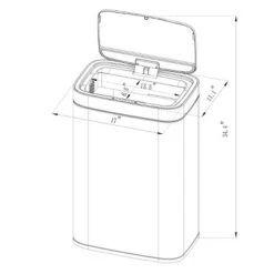 Motion Wastebasket With Liner - Brightroom™ -Brightroom Home Storage Solutions GUEST 7f75f16e 95a3 4cab a642 97207e054cc7