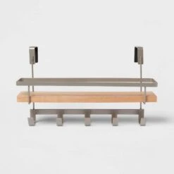 Shelf Rack With 5 Hooks - Brightroom™ 9 Shelf Rack With 5 Hooks - Brightroom™ -Brightroom Home Storage Solutions GUEST 853bdf41 ebc4 4517 bfd7 fb3b0039943d