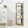 Corner Bath Wood Storage Tower Black Metal - Brightroom™ -Brightroom Home Storage Solutions GUEST 863bd422 9ebc 4ba7 80b7 59a880e230f3