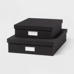 Canvas Desk Storage Box Set Of 2 - Brightroom™ -Brightroom Home Storage Solutions GUEST 865b7d07 3a75 494b 99e8 39d25c3e9964