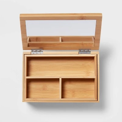 9" X 6" Rectangular Countertop Organizer With Mirror - Brightroom™ 4 9" X 6" Rectangular Countertop Organizer With Mirror - Brightroom™ - Image 2