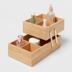 10" X 6" X 5" Hinged Bamboo Countertop Organizer - Brightroom™ -Brightroom Home Storage Solutions GUEST 9a00d1bf af05 4d94 820a 9a23cfe2b211