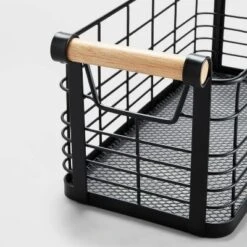 Rectangular Wire Natural Wood Handles Basket - Brightroom™ 6 Rectangular Wire Natural Wood Handles Basket - Brightroom™ -Brightroom Home Storage Solutions GUEST 9ea60428 5610 4526 b931 6243748a5a24