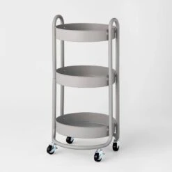 3 Tier Round Metal Utility Cart - Brightroom™ 9 3 Tier Round Metal Utility Cart - Brightroom™ -Brightroom Home Storage Solutions GUEST a3f8786e 2813 41c1 b303 d6f067556317