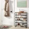 5 Tier Shoe Rack Black Metal With Natural Wood - Brightroom™ -Brightroom Home Storage Solutions GUEST af7cae0b 946e 4802 b998 c51159d751f1
