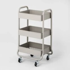 3 Tier Metal Utility Cart - Brightroom™ -Brightroom Home Storage Solutions GUEST b751237f 152d 4bb9 85de 6c42ef255a3f