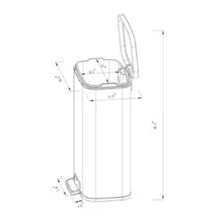 45L Rectangular Step Trash Can - Brightroom™ -Brightroom Home Storage Solutions GUEST bc44a777 3ad8 456c b42b 05cf0b17d67c