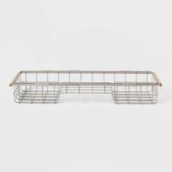 Metal Bathtub Caddy With Wood Handles - Brightroom™ -Brightroom Home Storage Solutions GUEST c36f2fab 3b86 43c7 b0dd 3a35c275f20c