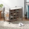 4 Tier Rolling Cubby Shoe Rack Gray - Brightroom™ -Brightroom Home Storage Solutions GUEST c84e632b bc1b 4b36 8081 bad0a49f3a0c