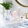Extra Large Bathroom Plastic Tiered Cosmetic Organizer Clear - Brightroom™ -Brightroom Home Storage Solutions GUEST cc388d2f 59ce 43d7 af8f 493a4123f1ba