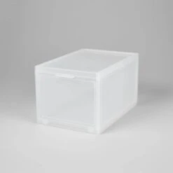 Small Stackable Bins Front Opening Clear Plastic - Brightroom™ -Brightroom Home Storage Solutions GUEST d14984ec d883 4043 91a2 cad190d9ba3c
