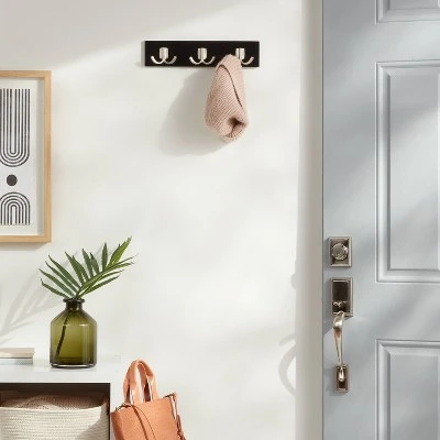 Modern Octopus 3 Rail Nickel Hooks Black - Brightroom™ 3 Modern Octopus 3 Rail Nickel Hooks Black - Brightroom™