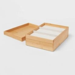 9" X 12" Stackable Bamboo Accessory Tray - Brightroom™ -Brightroom Home Storage Solutions GUEST dbfe0d6f 1c5b 4ccd a8a9 a879eda1c6a5