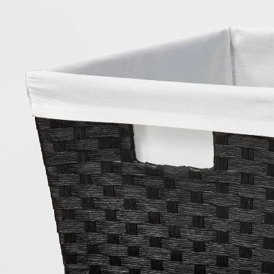 17" X 12" X 8" Large Woven Lined Basket Black - Brightroom™ 4 17" X 12" X 8" Large Woven Lined Basket Black - Brightroom™ - Image 2