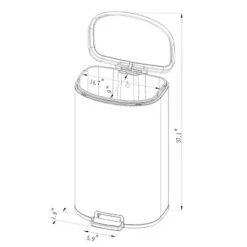 45L D Shape Step Trash Can - Brightroom™ 9 45L D Shape Step Trash Can - Brightroom™ -Brightroom Home Storage Solutions GUEST dfcf1598 d01a 4f5f ae41 13a8e22b2c58