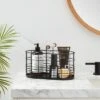 Divided Wire Basket With Wood Handle Black - Brightroom™ -Brightroom Home Storage Solutions GUEST ec6ac29d 2874 40e8 b27a d339a1a59f7b