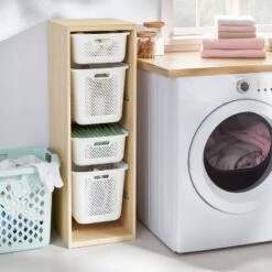 Brightroom Home Storage Solutions 18 Tall Sliding Bin Cube Natural - Brightroom™