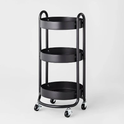 3 Tier Round Metal Utility Cart - Brightroom™ 5 3 Tier Round Metal Utility Cart - Brightroom™ - Image 3